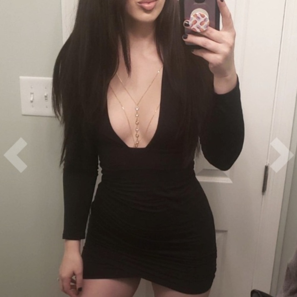 Brand new sexy low cut open back dress